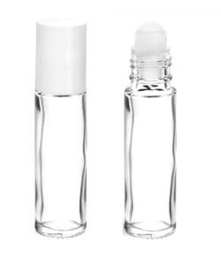 Glass bottle with roll-on applicator (roll'on)